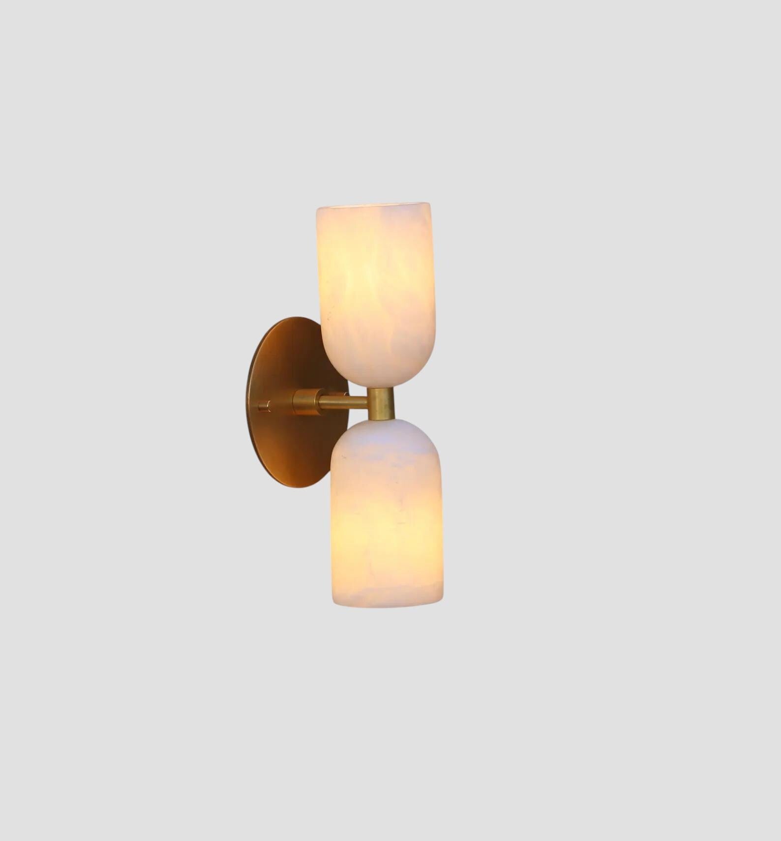 2 Light Marble Wall Lamp Alabaster Sputnik Light Fixture __etsy:7586309901