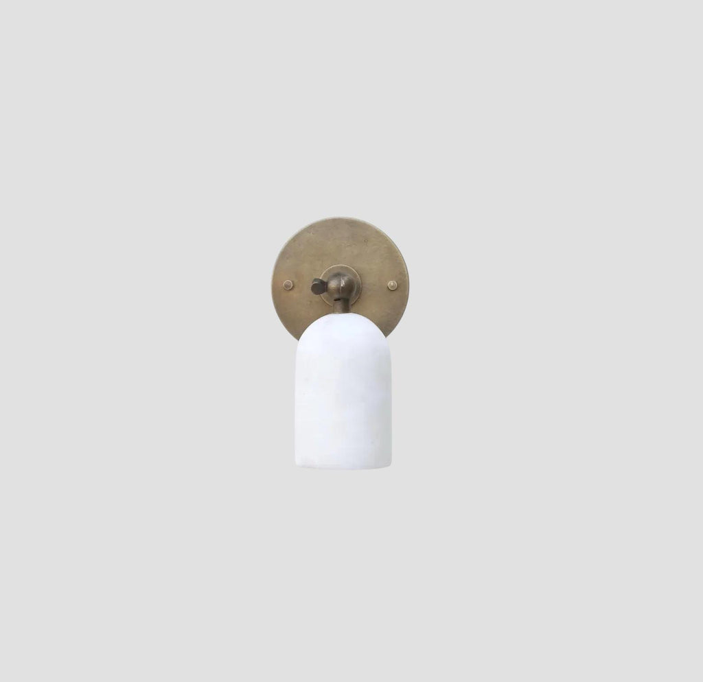 One Light Marble Wall Sconce Fixture __etsy:7538383960
