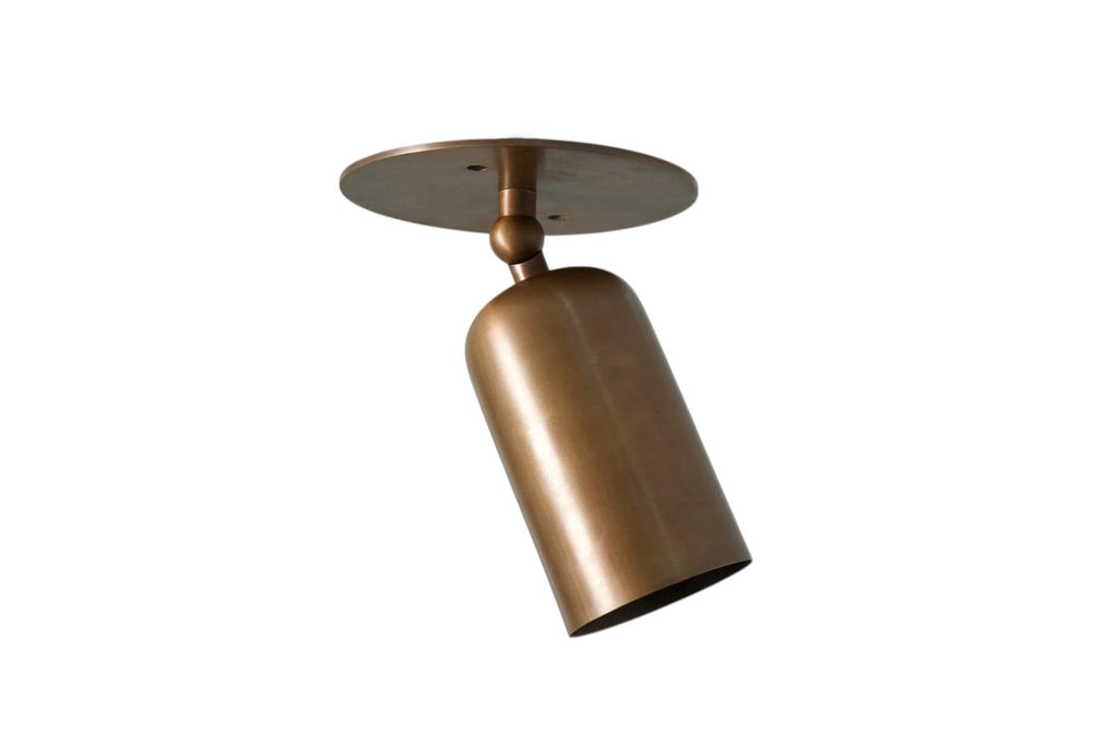 Single Light Stilnovo Design Directional Ceiling Spot Antique Brass handmade vintage fixture __etsy:7198340053