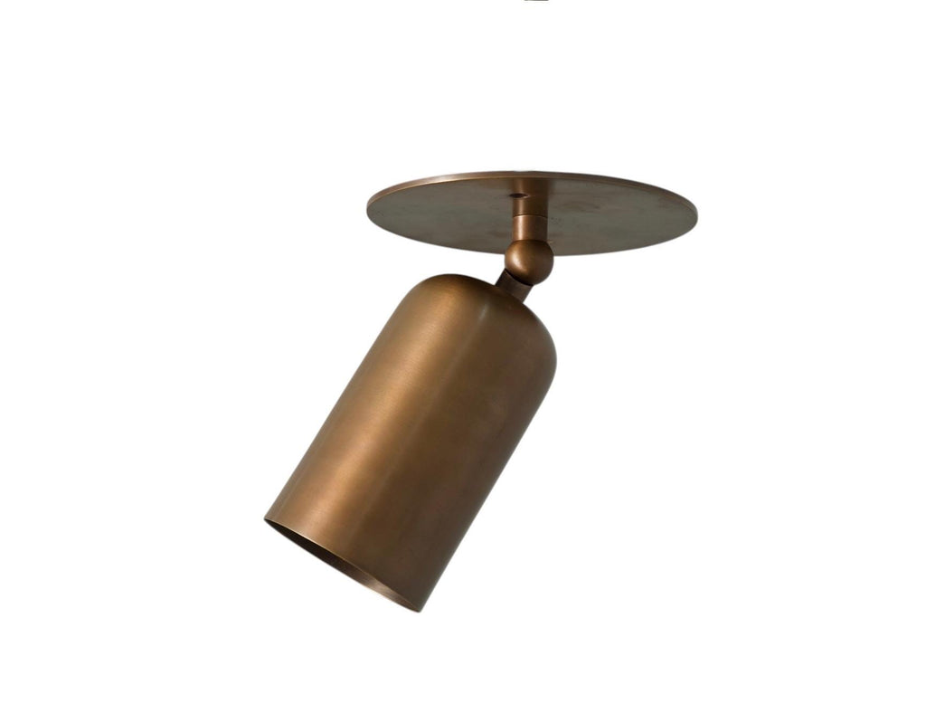 Single Light Stilnovo Design Directional Ceiling Spot Antique Brass handmade vintage fixture __etsy:7150349956