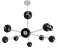 Stilnovo Style 12 Lights Colored Globe Shade Sputnik Ceiling Chandelier Brass Fixture __etsy:7160782018