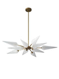 Ten Branch Light Ceiling Brass Sputnik Glass Cone Globe Fixture Chandelier __etsy:7195464199
