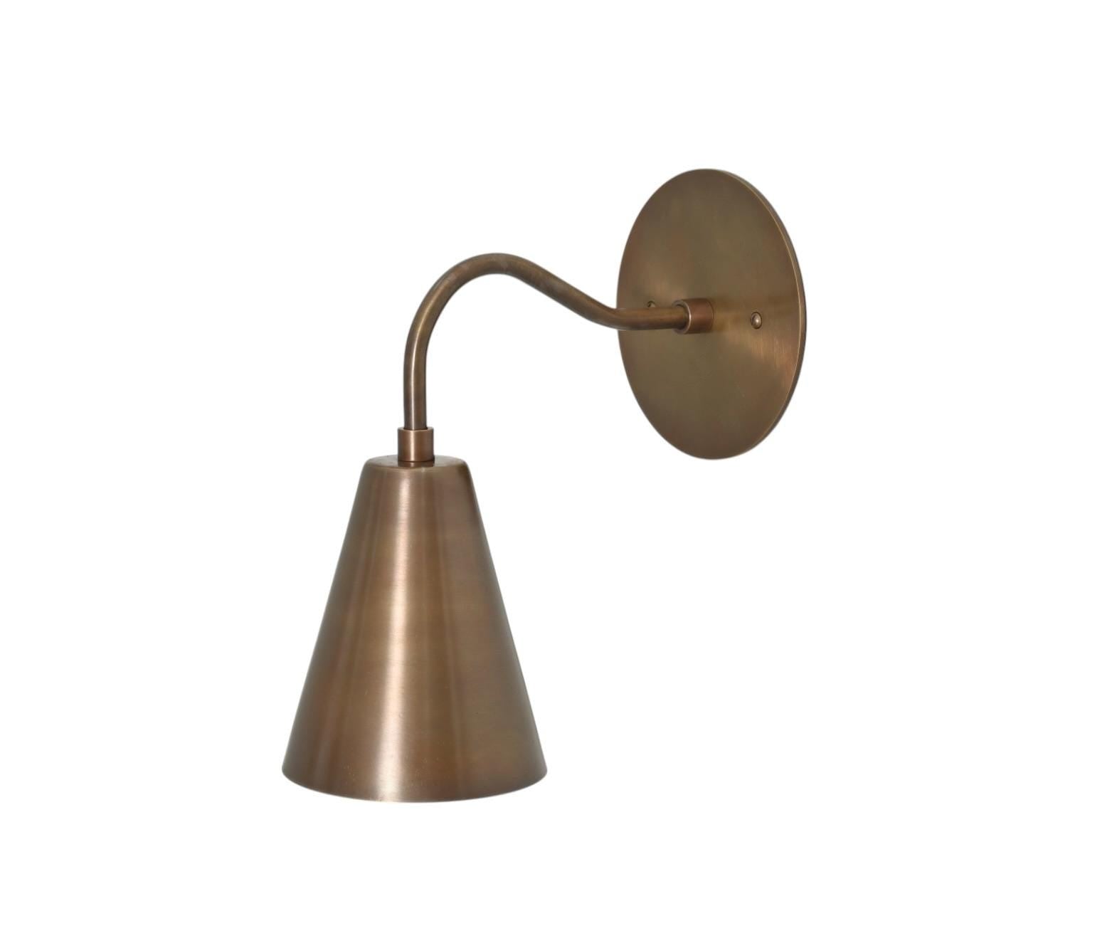 Minimalistic Sconce Wall Light Fixture Italian Brass Mid Century Modern Wall Lamp