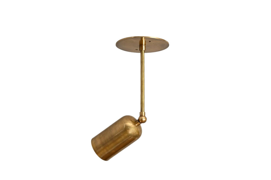 Single Ceiling Brass Arm Spotlight