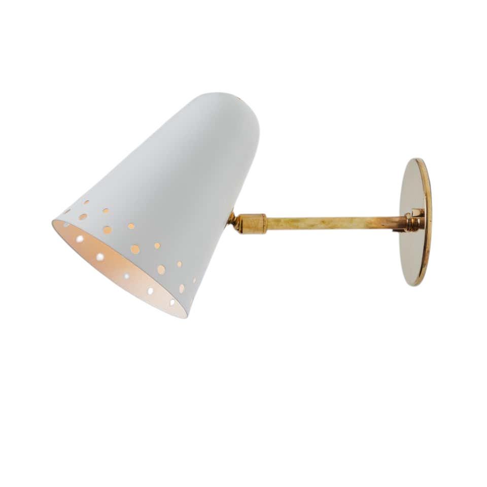 Handmade Solid Brass Wall Sconce - Vintage Cone Shade Wall Lamp