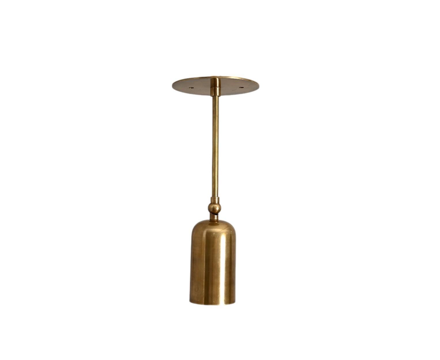 Single Ceiling Brass Arm Spotlight