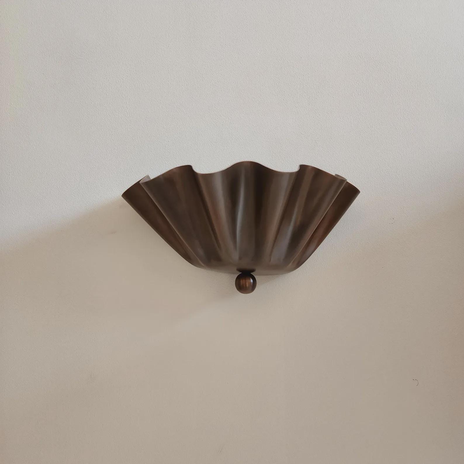 Half Flower Brass Wall Sconce – Handmade Floral-Inspired Wall Light for Bedroom, Hallway, or Patio