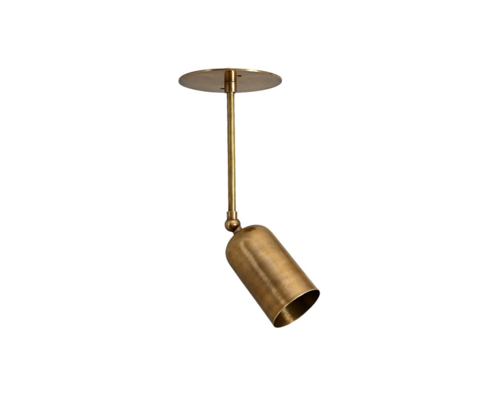 Single Ceiling Brass Arm Spotlight