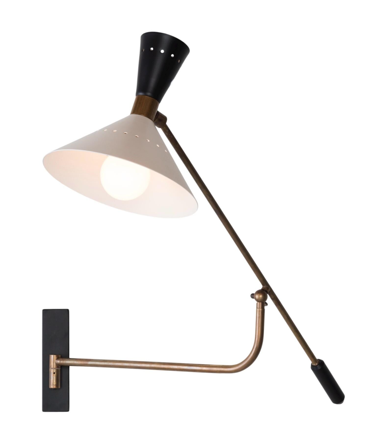 Handmade Solid Brass Wall Sconce - Modern Vintage Style