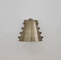 Bold Cone Brass Wall Sconce with Rivet Accents – Handcrafted Mid-Century Design
