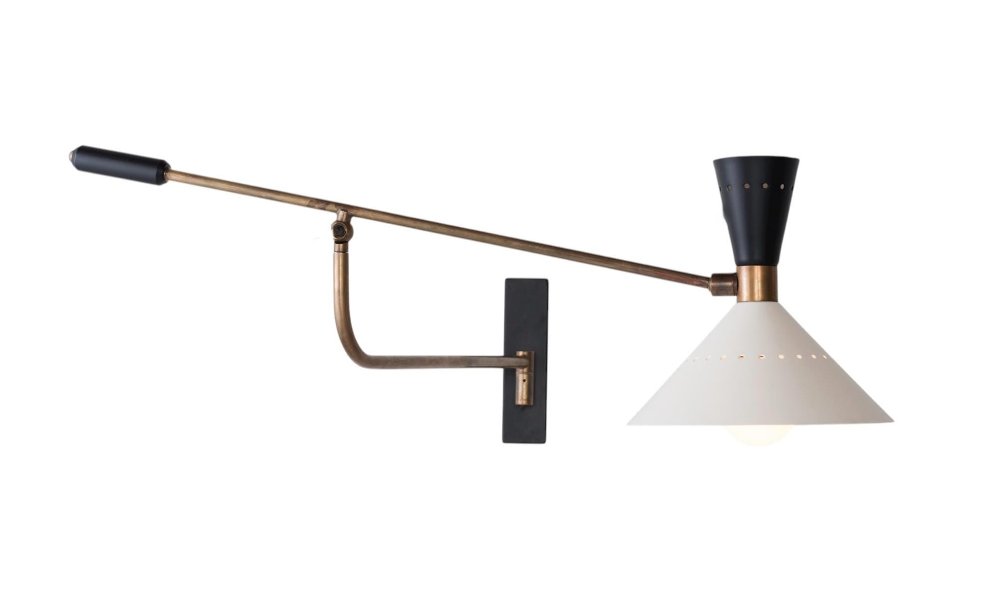 Handmade Solid Brass Wall Sconce - Modern Vintage Style