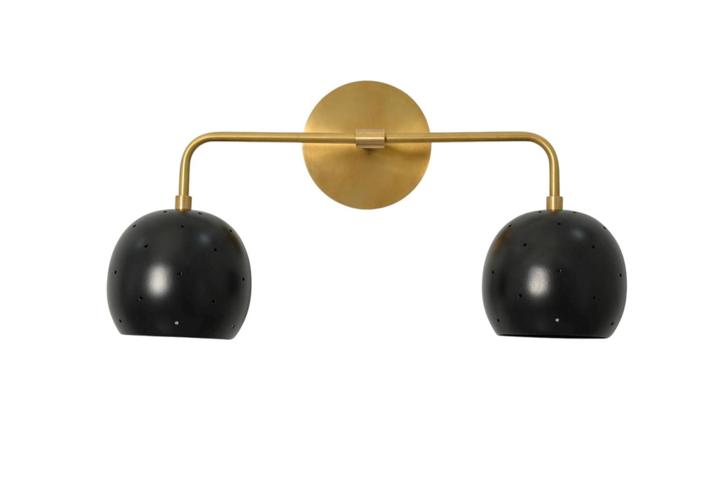 Handmade Brass Double Wall Sconce: Mid-Century Vanity Light