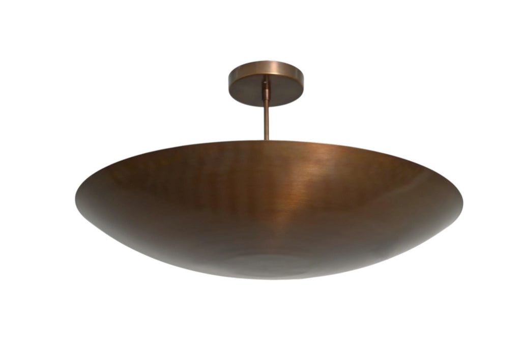 6 Light Stilnovo Flush Mount Brass Disk Handcrafted Sputnik Chandelier Lighting Fixture