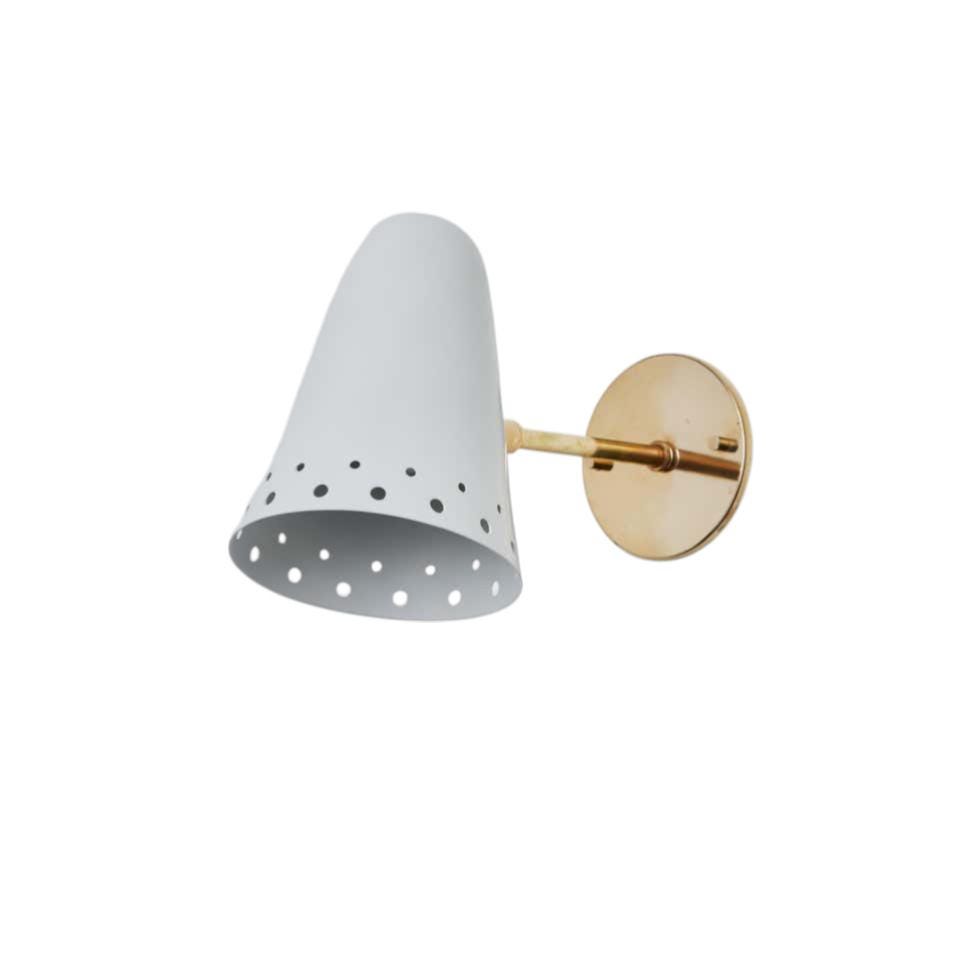 Handmade Solid Brass Wall Sconce - Vintage Cone Shade Wall Lamp