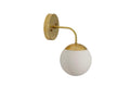 Handmade Brass Globe Wall Sconce - Modern Light Fixture