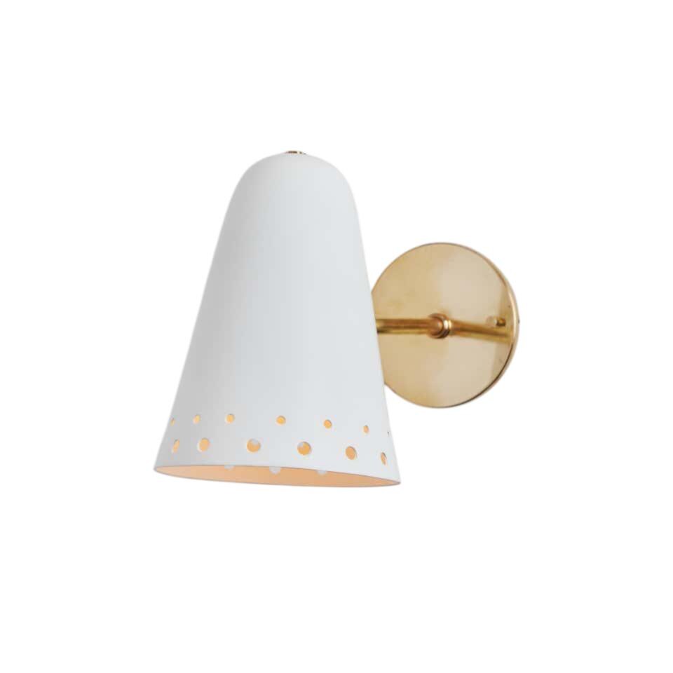 Handmade Solid Brass Wall Sconce - Vintage Cone Shade Wall Lamp