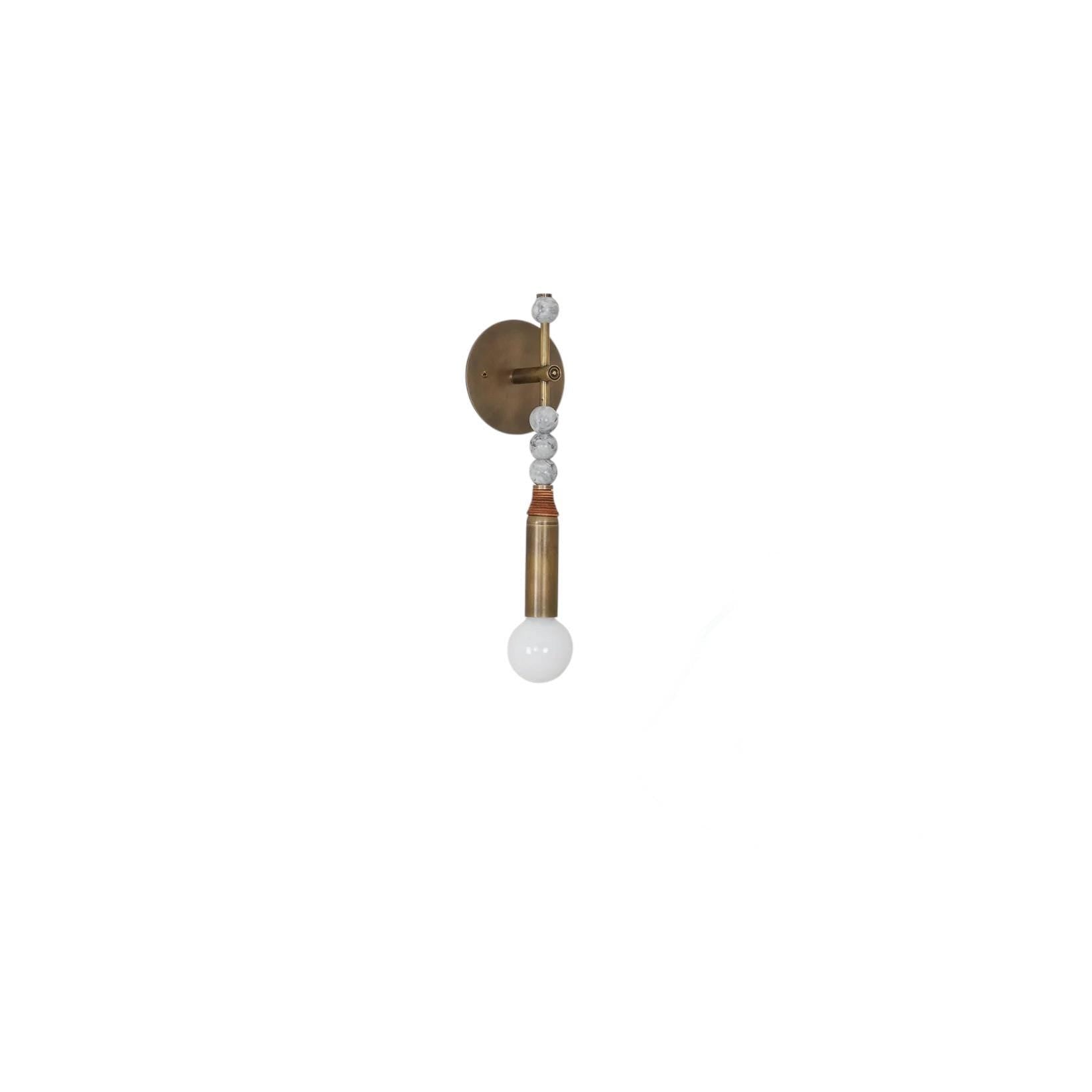 One Light Tom Marble Ball Brass Sputnik Fixture