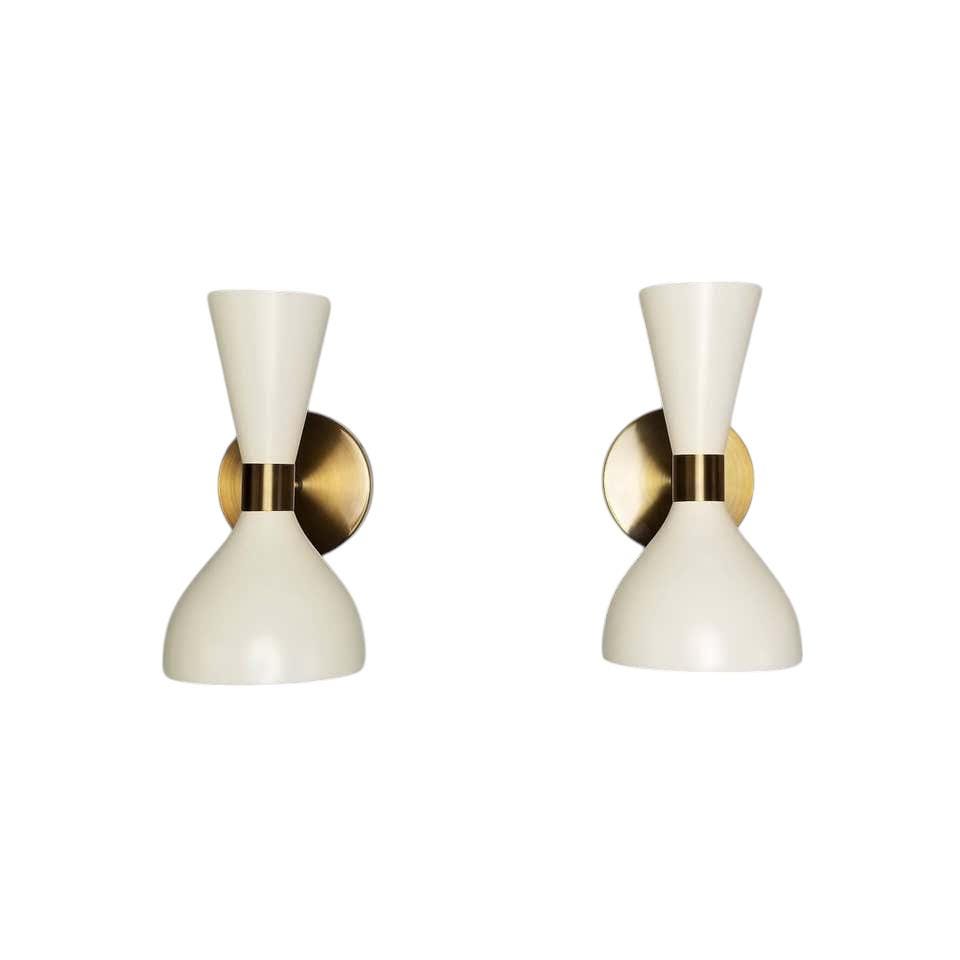 Handmade Brass Wall Sconce Light: Mid Century Modern, UL Listed