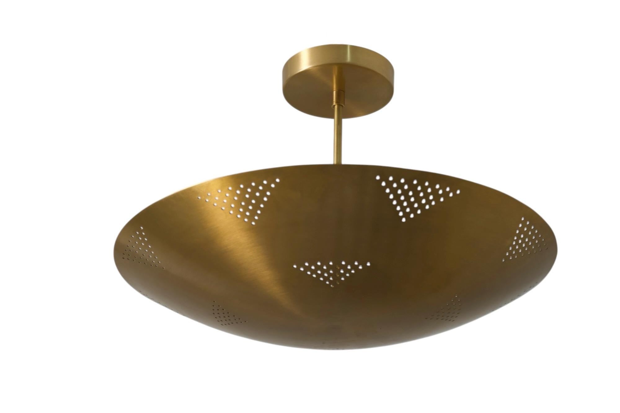 6 Light Vintage  Perforated Disk Handcrafted Sputnik Chandelier Lighting Fixture