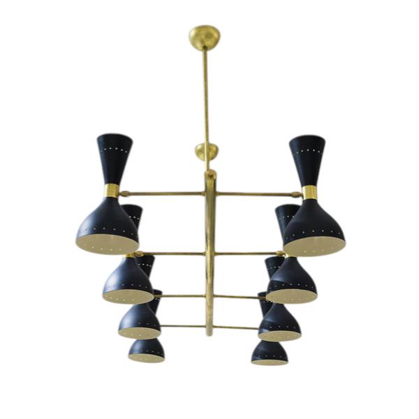 8 light linear handmade diablo  sputnik chandelier lighting fixture