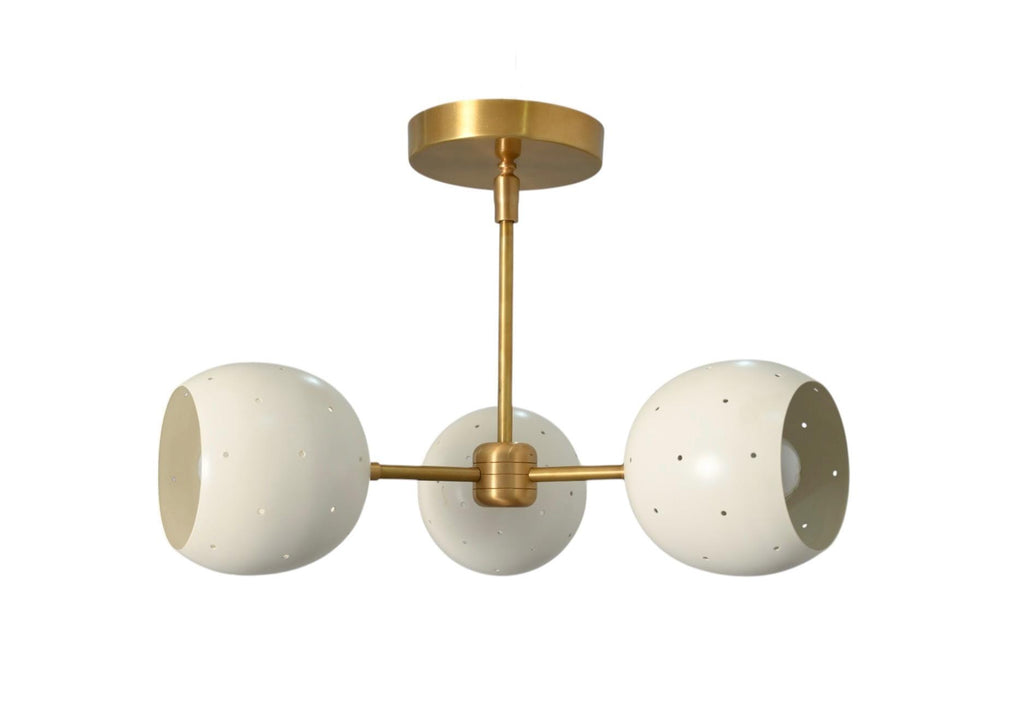 3 light light flush mount ceiling pendant brass sputnik fixture __etsy:7192253371