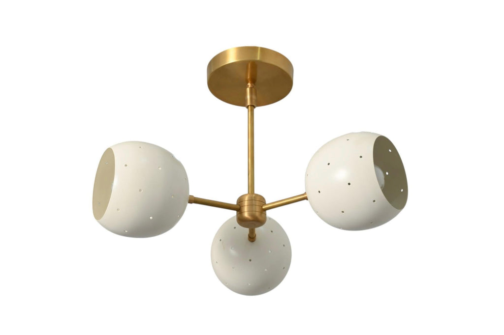 3 light light flush mount ceiling pendant brass sputnik fixture __etsy:7144268244