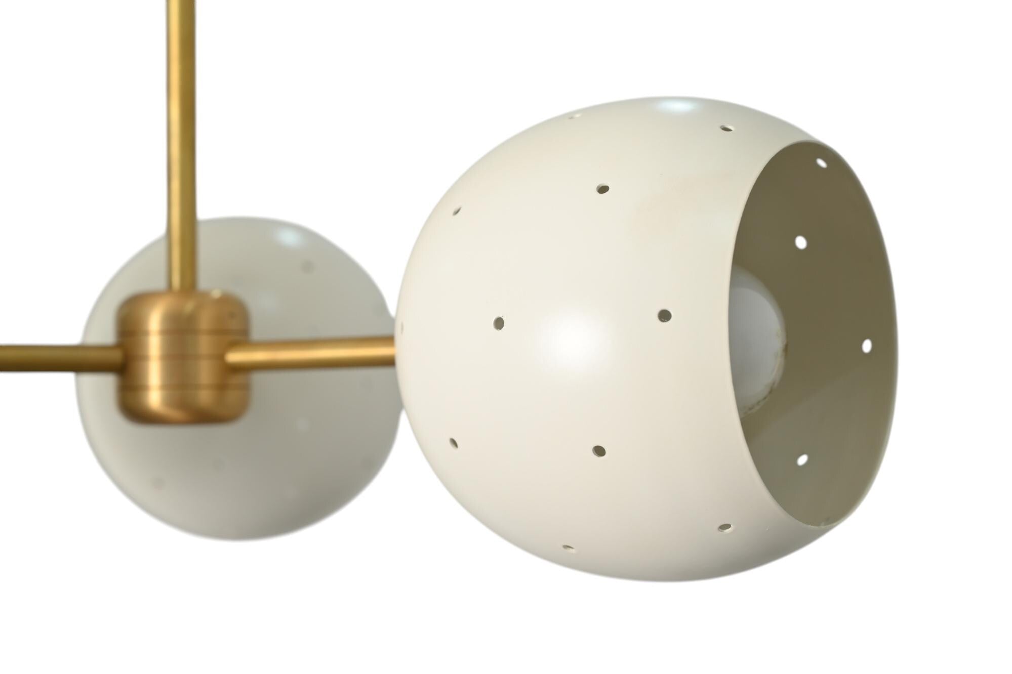 3 light light flush mount ceiling pendant brass sputnik fixture __etsy:7192253635