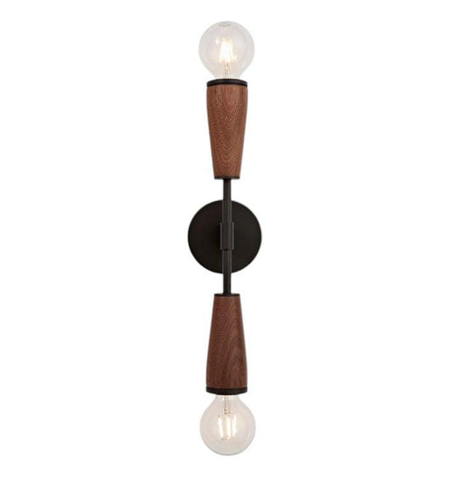 2 light wood shade wall lamp and sconce fixture __etsy:7278892269
